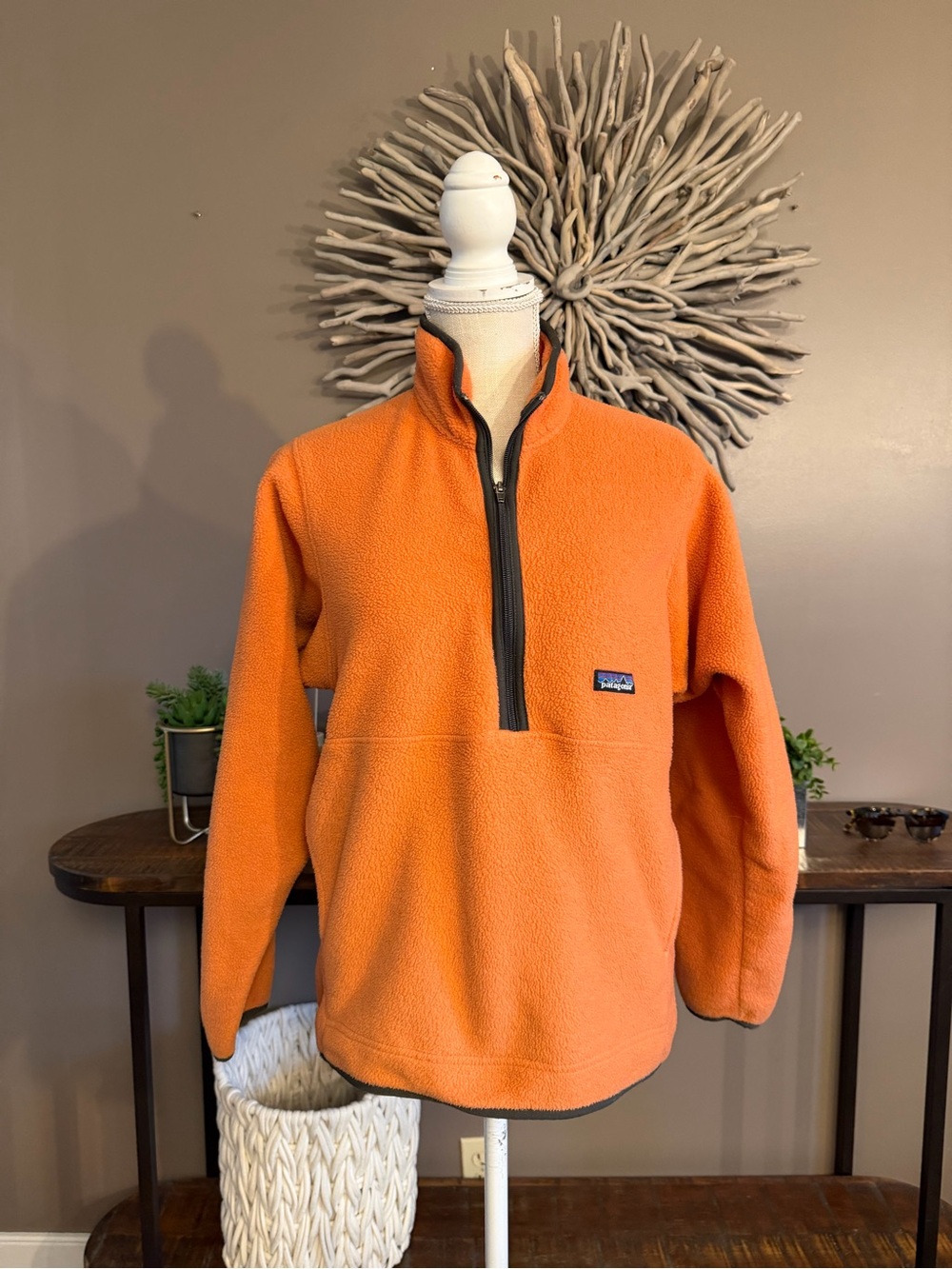 Women’s Patagonia Synchilla 1/2 zip fleece in orange‎